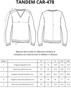 Homme Mat de Misaine Cardigan zippé avec laine moulinée TANDEM