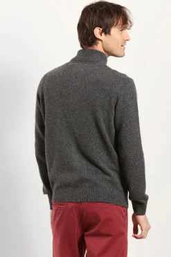 Homme Mat de Misaine Cardigan zippé avec laine moulinée TANDEM