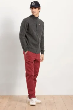 Homme Mat de Misaine Cardigan zippé avec laine moulinée TANDEM