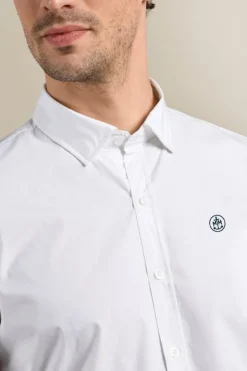 Homme Mat de Misaine Chemise CARGUE coupe droite en coton