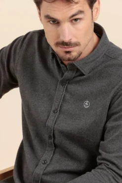 Homme Mat de Misaine chemise CARGUE en flanelle de coton