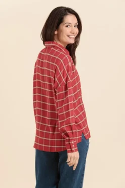 Femme Mat de Misaine chemise CHARME à carreaux en laine/viscose