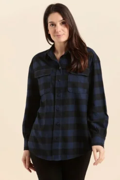 Femme Mat de Misaine chemise CLUSAZ à carreaux en flanelle