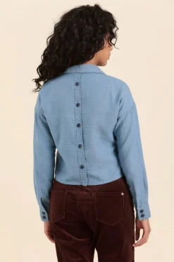 Femme Mat de Misaine chemise courte CORVETTE avec dos boutonné