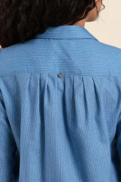 Femme Mat de Misaine chemise rayée CAMBO en crêpe de coton