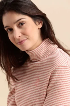 Femme Mat de Misaine col roulé rayé MARCEL en coton