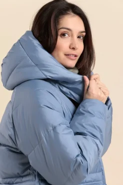 Femme Mat de Misaine doudoune longue avec capuche FLOCON