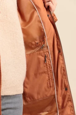 Femme Mat de Misaine doudoune longue avec capuche FLOCON