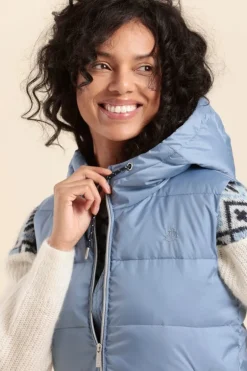 Femme Mat de Misaine doudoune sans manches FLIGA à capuche