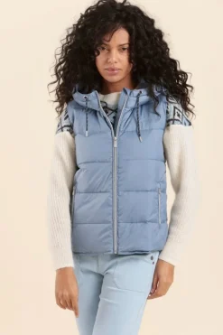 Femme Mat de Misaine doudoune sans manches FLIGA à capuche