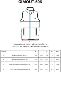 Homme Mat de Misaine gilet sans manches GIMOUT