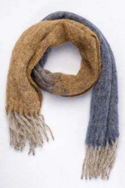 Femme Mat de Misaine grande écharpe laine à franges