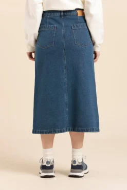 Femme Mat de Misaine jupe longue JASPER en jeans