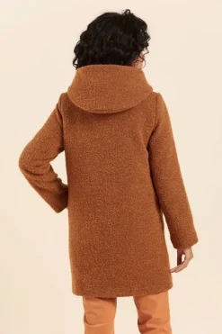 Femme Mat de Misaine manteau à capuche FROSON en lainage mousseux