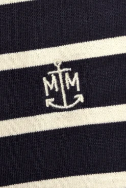 Homme Mat de Misaine Marinière à manches courtes en coton bio