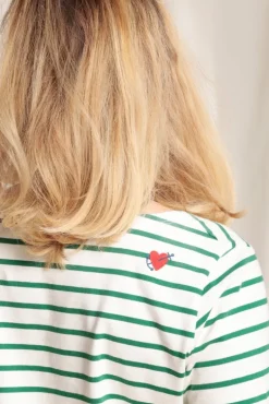 Femme Mat de Misaine Marinière brodée en coton bio