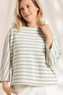 Femme Mat de Misaine Marinière cardigan MACOUBA en coton bio