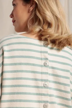 Femme Mat de Misaine Marinière cardigan MACOUBA en coton bio