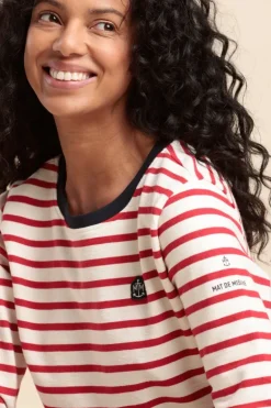 Femme Mat de Misaine Marinière MYRA avec bande boutonnée côtés en coton bio