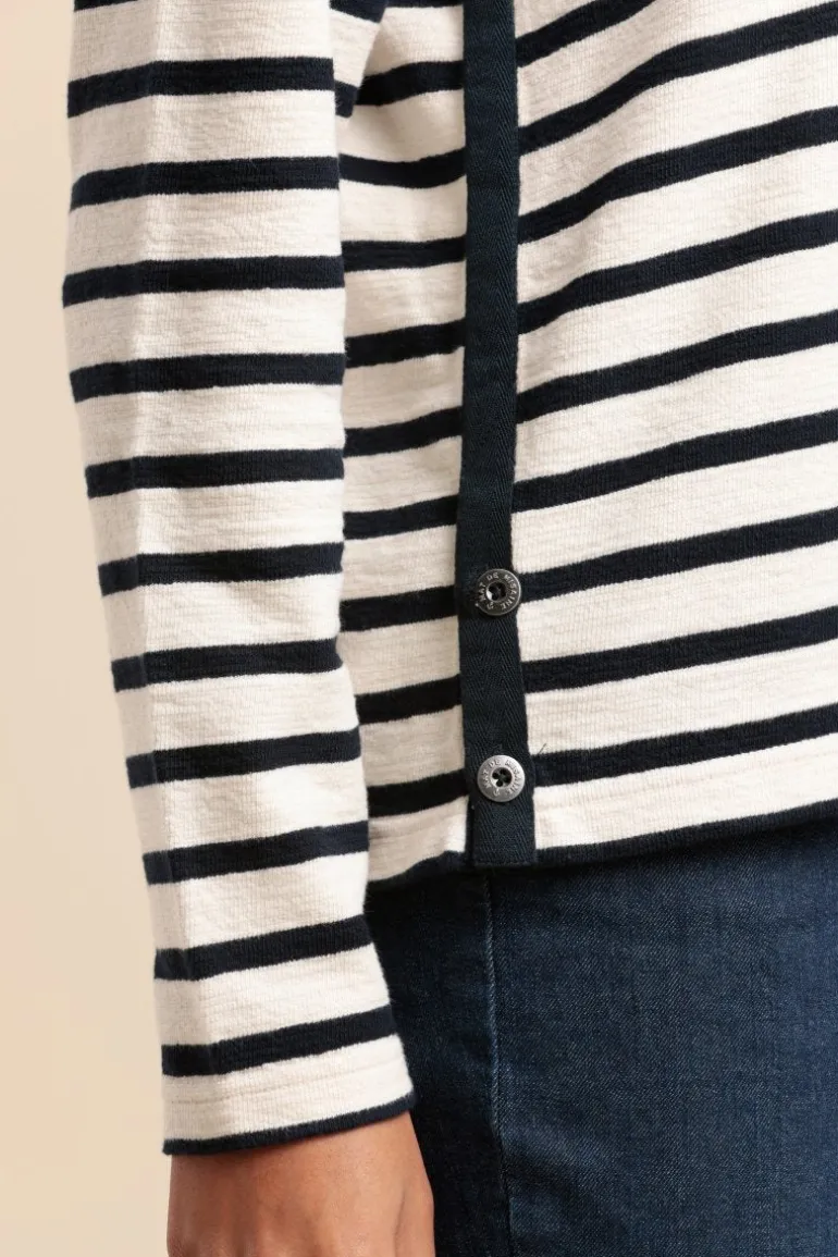 Femme Mat de Misaine Marinière MYRA avec bande boutonnée côtés en coton bio