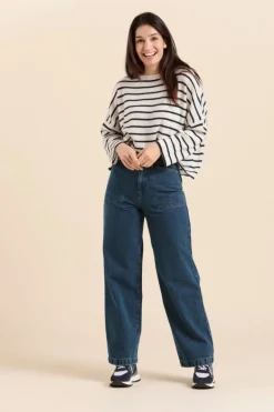 Femme Mat de Misaine pantalon large POULIGO en denim