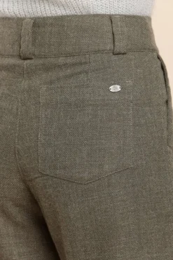 Femme Mat de Misaine pantalon large POUPE en flanelle