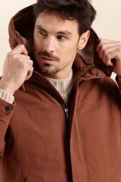 Homme Mat de Misaine parka courte HACADIEN déperlante à capuche