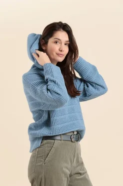 Femme Mat de Misaine pull à capuche TANGAGE en laine