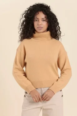 Femme Mat de Misaine pull col roulé TISCALI en laine