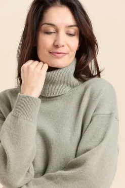 Femme Mat de Misaine pull col roulé TISCALI en laine