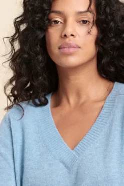 Femme Mat de Misaine pull col V TORINO en laine