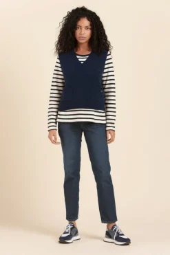 Femme Mat de Misaine pull sans manches TIKSI laine