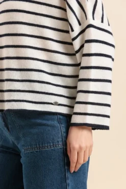 Femme Mat de Misaine pull TAKI oversize à rayures