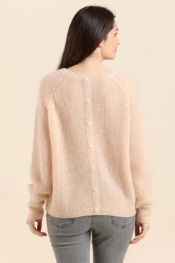 Femme Mat de Misaine pull TOPAZO avec dos boutonné