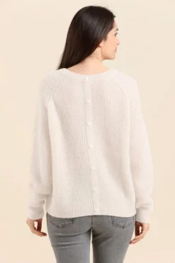 Femme Mat de Misaine pull TOPAZO avec dos boutonné