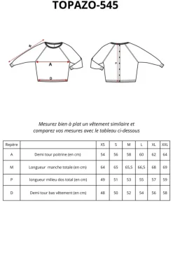 Femme Mat de Misaine pull TOPAZO avec dos boutonné